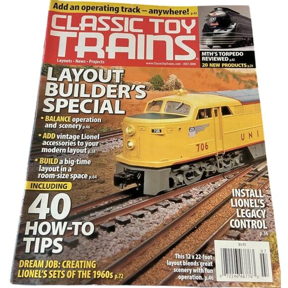 Classic Toy Trains July 2008 Layout Builders Special Operation and Scenery - Picture 1 of 4